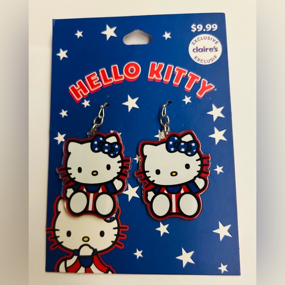 New Hello Kitty Pierced Earrings Sanrio Claire's - Picture 1 of 12